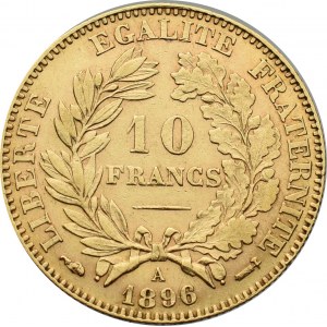Francja, 10 franków 1896