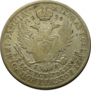 Kingdom of Poland, Nicholas I, 5 zloty 1829