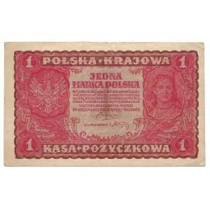 II Rzeczpospolita, 1 marka polska 1919 I SERJA JX
