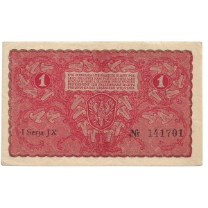 II Rzeczpospolita, 1 marka polska 1919 I SERJA JX