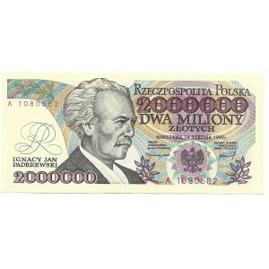 2 mln złotych 1992 A - z błędem