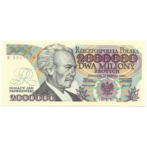 2 mln złotych 1992 B