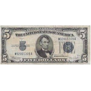 USA, 5 dolarów 1934 C, niebieska pieczęć