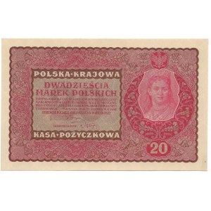 II Rzeczpospolita, 20 marek polskich 1919 II SERJA DW