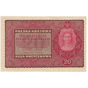 II Rzeczpospolita, 20 marek polskich 1919 II SERJA ES