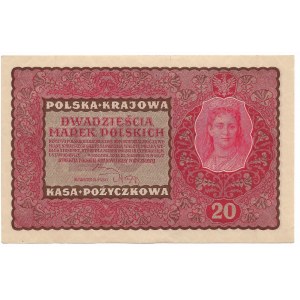 II Rzeczpospolita, 20 marek polskich 1919 II SERJA BA