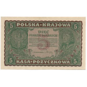 II Rzeczpospolita, 5 marek polskich 1919 II SERJA BR