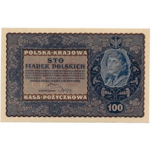 II Rzeczpospolita, 100 marek polskich 1919 ID SERJA A