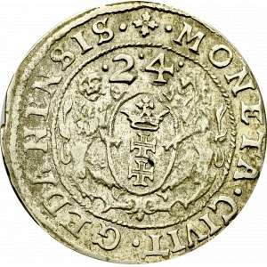 Sigismund III, 18 groschen 1624, Danzig - date overstriked