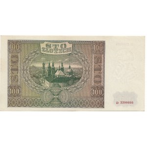Generalne Gubernatorstwo, 100 złotych 1941 D