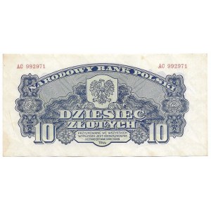 PRL, 10 złotych 1944 - owe AC