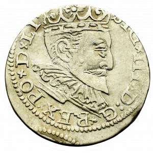 Zygmunt III Waza, Trojak 1597, Ryga - nieopisany wariant interpunkcyjny
