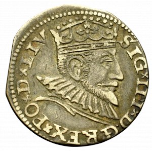 Zygmunt III Waza, Trojak 1593, Ryga - PRZEBITKA W AR/RG