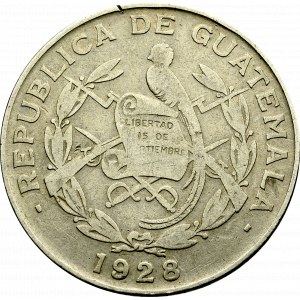 Guatemala, 1/4 quetzal 1928