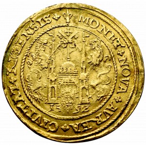 Zygmunt III Waza, Portugał 10-dukatowy 1592, Ryga - galwan XIX wiek