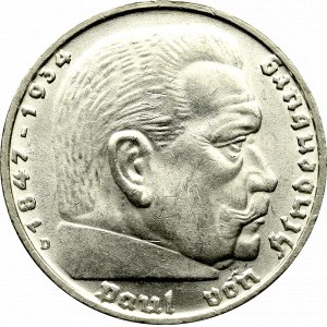 III Reich, 5 mark 1939 Hindenburg D