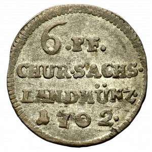 Germany, Saxony, 6 pfennig 1702