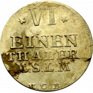 Germany, Mecklenburg-Strelitz, 1/6 thaler 1756