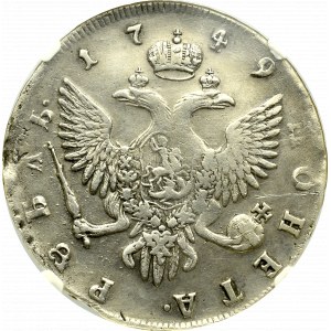 Russia, Elisabeth, Rouble 1749 - NGC XF Details