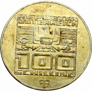 Austria, 100 schillings, 1976 Innsbruck Olypmic Games