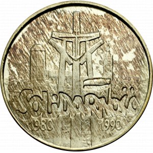 III RP, 100.000 złotych 1990 Solidarność - GRUBA