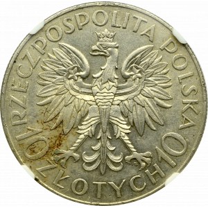 II Republic of Poland, 10 zloty 1933 Traugutt - NGC AU55