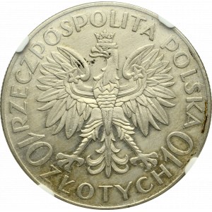 II Rzeczpospolita, 10 złotych 1933 Sobieski - NGC AU Details