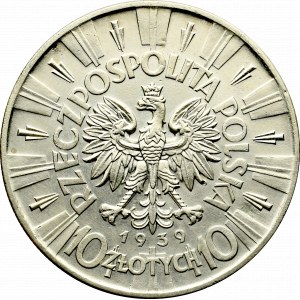 II Republic of Poland, 10 zloty 1939 Pilsudski