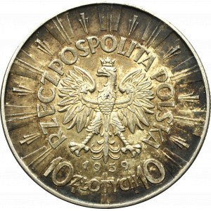 II Rzeczpospolita, 10 złotych 1939 Piłsudski
