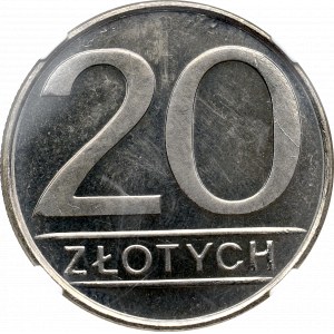 PRL, 20 złotych 1984 - lustrzanka NGC UNC