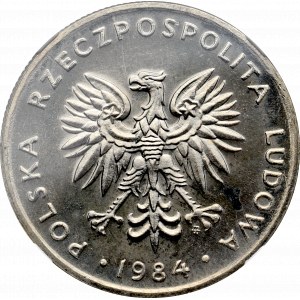 PRL, 20 złotych 1984 - lustrzanka NGC UNC