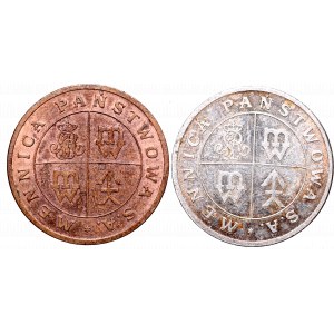III RP, Zestaw dwóch żetonów numizmatycznych Mennica