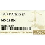 Free City of Danzig, 2 pfennig 1937 - NGC MS62 BN