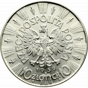 II Republic of Poland, 10 zloty 1939 Pilsudski