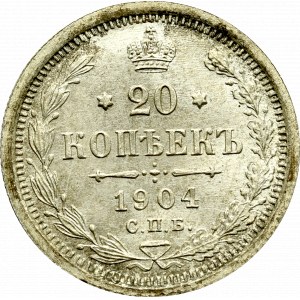 Russia, Nicholas II, 20 kopecks 1904