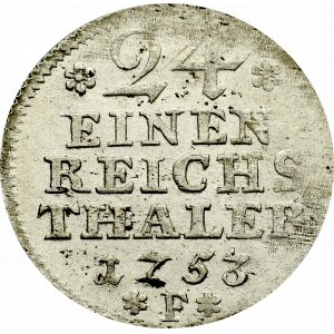 Germany, Preussen, 1/24 thaler 1753 F