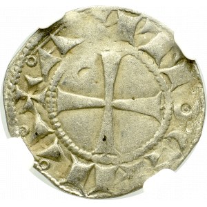 Crusaders, Antiochia, Bohemond III, Denarius - NGC VF Details