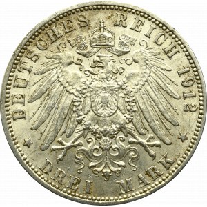 Germany, Hamburg, 3 mark 1912