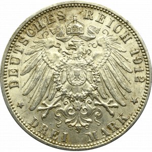Niemcy, Hamburg, 3 marki 1912