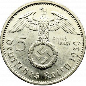 III Reich, 5 mark 1939 Hindenburg A
