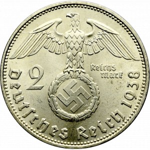 III Reich, 2 mark 1938 E