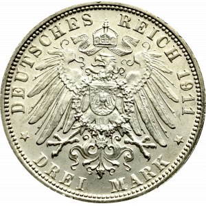 Germany, Bayern, 3 mark 1911