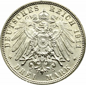 Niemcy, Bawaria, 3 marki 1911