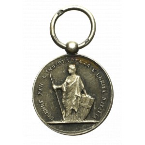 Włochy, Miniatura medalu Zjednoczenia Włoch - srebro