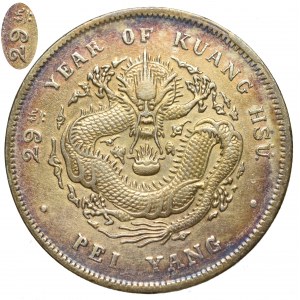 Chiny, Chihli, Dolar 1899 - nienotowany wariant cyfry 29 !