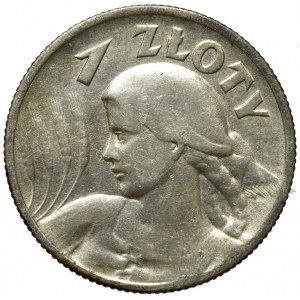 II Rzeczpospolita, 1 złoty (z kropką), Londyn Kobieta i kłosy