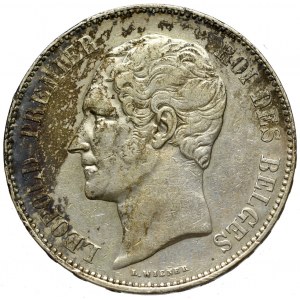 Belgia, 5 franków 1850