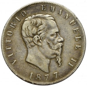 Italy, 5 lira 1877