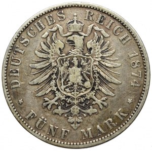 Niemcy, Bawaria, Ludwik II, 5 marek 1874