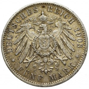 Germany, Hamburg, 5 mark 1903